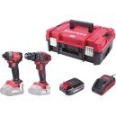 Set Worcraft XCUBE030 ShareSYS Toolbox, uťahovák 260 Nm, skrutkovač 50 Nm, 2x 2.0 Ah akumulátor, 1x nabíjačka, 114882 
