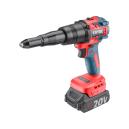 Extol Premium Pištoľ nitovacia aku Share20V, 1x 2Ah, 3,2-4,8mm, 12000N, dĺžka ťahu 16mm, 8891868